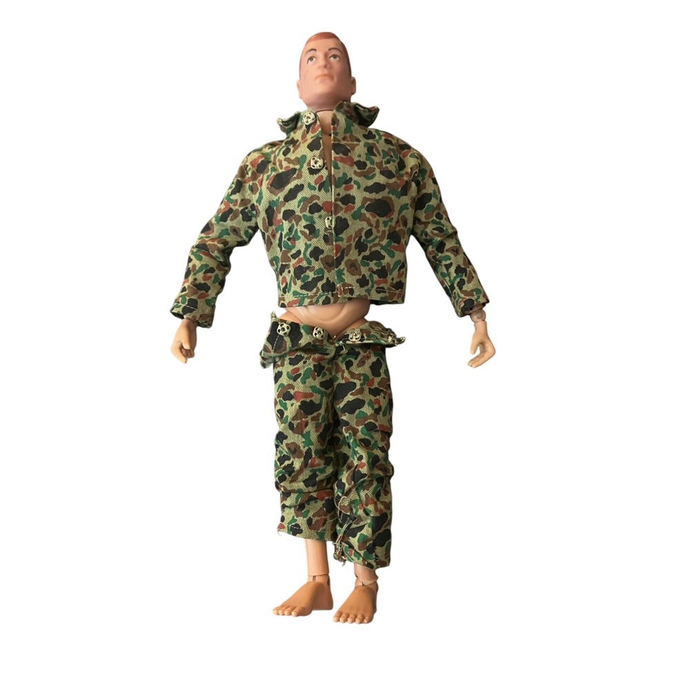 Vintage GI Joe Action Figure Duck Hunter Camouflage Military Fatigues 12 inch